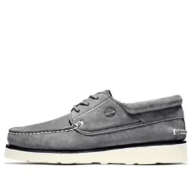 3-dziurkowe obuwie oxford z wąskim krojem i koturnem „Medium Grey Suede”