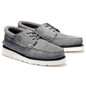3-dziurkowe obuwie oxford z wąskim krojem i koturnem „Medium Grey Suede”