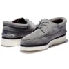 3-dziurkowe obuwie oxford z wąskim krojem i koturnem „Medium Grey Suede”