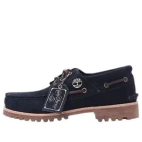 3-Eye Lug Boat „Dark Blue Suede”