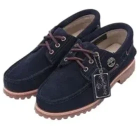 3-Eye Lug Boat „Dark Blue Suede”