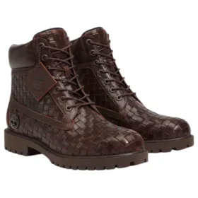 6-calowe botki premium „Woven Brązowe”