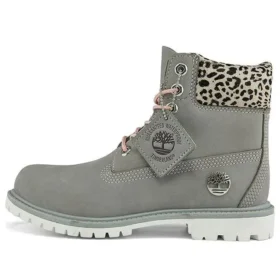 6-Inch Boot wodoodporny Safari Cheetah „Szary i wzór geparda”