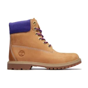 6-Inch Botki Heritage z podeszwą typu cupsole „Pszeniczny nubuk z fioletem”
