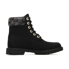 6-Inch klasyczne sznurowane botki z podeszwą typu cupsole „Czarny Nubuck”