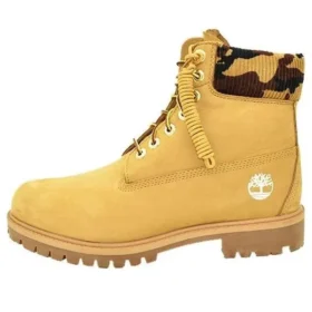 6-Inch Premium Botki „Pszeniczny Nubuck with Camouflage Collar”
