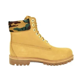 6-Inch Premium Botki „Pszeniczny Nubuck with Camouflage Collar”