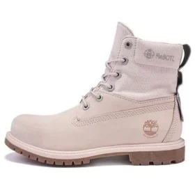 6-Inch Premium ReBOTL Fabric and Leather Wide-Fit Botki „Pale Pink”