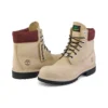 6-Inch Premium Waterproof Boot „Beżowy nubuk z bordowym kołnierzem”