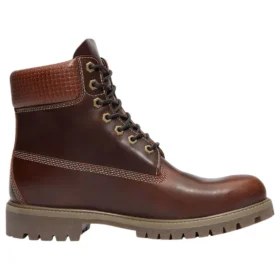 6-Inch Premium Waterproof Boot „Brązowe z czarną pełną skórą licową”