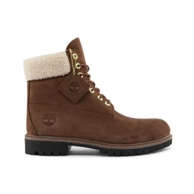 6-Inch Premium Waterproof Boot „Brązowy i Fleece Collar”
