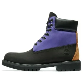 6-Inch Premium Waterproof Boot „Czarny nubuk z fioletem”