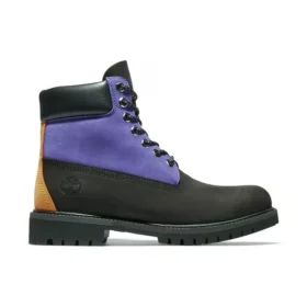 6-Inch Premium Waterproof Boot „Czarny nubuk z fioletem”