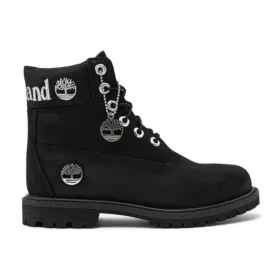 6-Inch Premium Waterproof Boot „Czarny nubuk ze srebrnym logo”