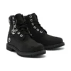 6-Inch Premium Waterproof Boot „Czarny nubuk ze srebrnym logo”