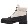 6-Inch Premium Waterproof Boot do szkoły narciarskiej „Czarny Helcor Leather White”