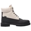 6-Inch Premium Waterproof Boot do szkoły narciarskiej „Czarny Helcor Leather White”