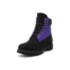 6-Inch Premium Waterproof Boot o szerokim kroju „Czarny nubuk z fioletem”