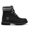 6-Inch Premium wodoodporne botki o szerokim kroju „Czarny Nubuck Logo”