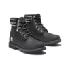 6-Inch Premium wodoodporne botki o szerokim kroju „Czarny Nubuck Logo”