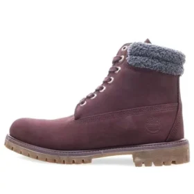 6-Inch Premium wodoodporne buty z podwójnym kołnierzem „Burgundy Nubuck”