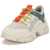 Adley Way Low Lace Up Sneakersy „White”