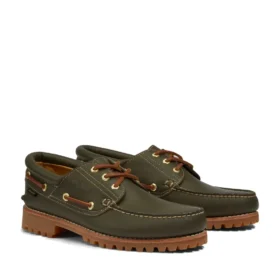 Ręcznie szyte buty żeglarskie Timberland x Aim Leon Dore z trzema oczkami i grubym bieżnikiem „Grape Leaf”