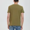 Timberland Casual z nadrukiem, szorty, okrągły dekolt, zielone