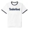 Timberland Casual z okrągłym dekoltem, nadruk, szorty, białe