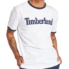 Timberland Casual z okrągłym dekoltem, nadruk, szorty, białe