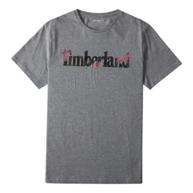 Timberland Casual z okrągłym dekoltem, nadruk, szorty, szara