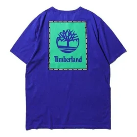 Timberland SS20 z nadrukiem logo, szorty, niebieska