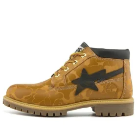 Wodoodporne botki chukka Timberland x BAPE Nelson Premium „Pszeniczny i Czekoladowy” Wodoodporne botki chukka Timberland x BAPE Nelson Premium „Pszeniczny i Czekoladowy”