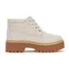 Wodoodporne botki sznurowane Stone Street Mid „White Nubuck”