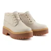 Wodoodporne botki sznurowane Stone Street Mid „White Nubuck”