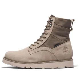 Wodoodporne botki Vibram z skóry i tkaniny „Beige Suede” Wodoodporne botki Vibram z skóry i tkaniny „Beige Suede”