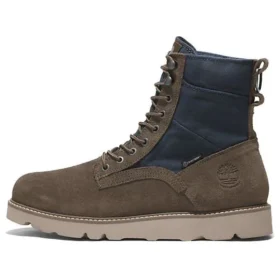 Wodoodporne botki Vibram z skóry i tkaniny „Olive Green Suede” Wodoodporne botki Vibram z skóry i tkaniny „Olive Green Suede”