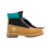 Wysokiej jakości 6-calowe wodoodporne botki „Pszeniczny Nubuck with Black and Blue Collar”
