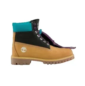 Wysokiej jakości 6-calowe wodoodporne botki „Pszeniczny Nubuck with Black and Blue Collar” Wysokiej jakości 6-calowe wodoodporne botki „Pszeniczny Nubuck with Black and Blue Collar”