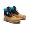 Wysokiej jakości 6-calowe wodoodporne botki „Pszeniczny Nubuck with Black and Blue Collar”