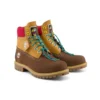 Wysokiej jakości 6-Inch Waterproof Boot o szerokim kroju „Brązowy nubuk z żółto-czerwonym kołnierzem”